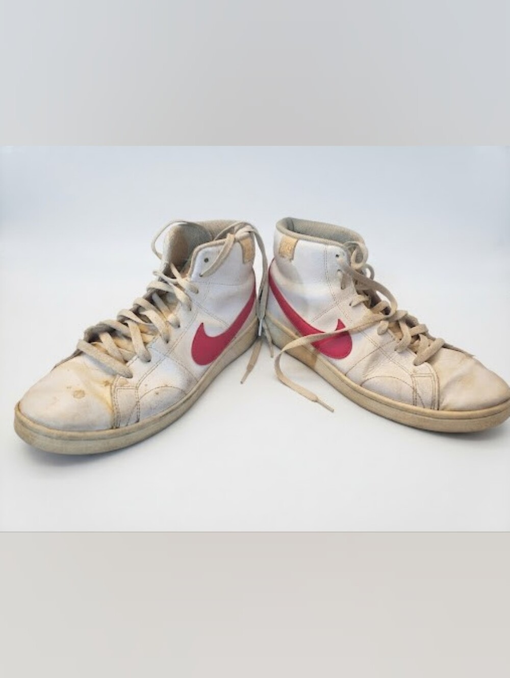 Nike Court Vision Mid White Red High Top Sneakers Size 11